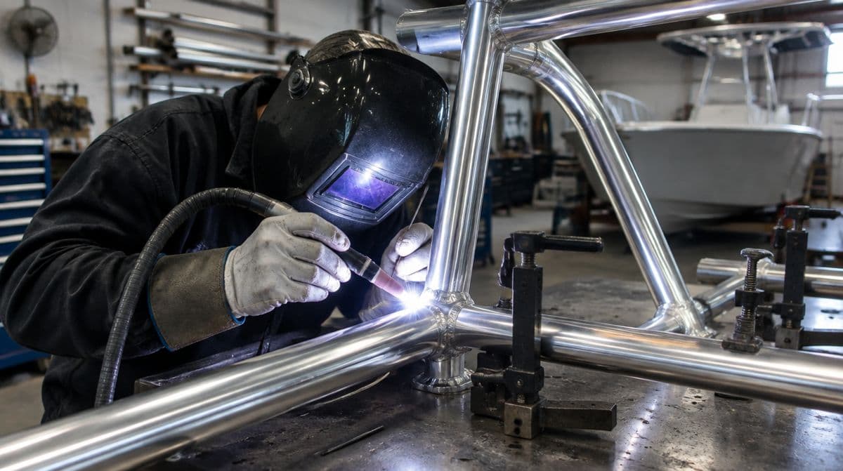 Custom Marine Welding and Fabrication: T-Tops, Towers, Arches, and Rails